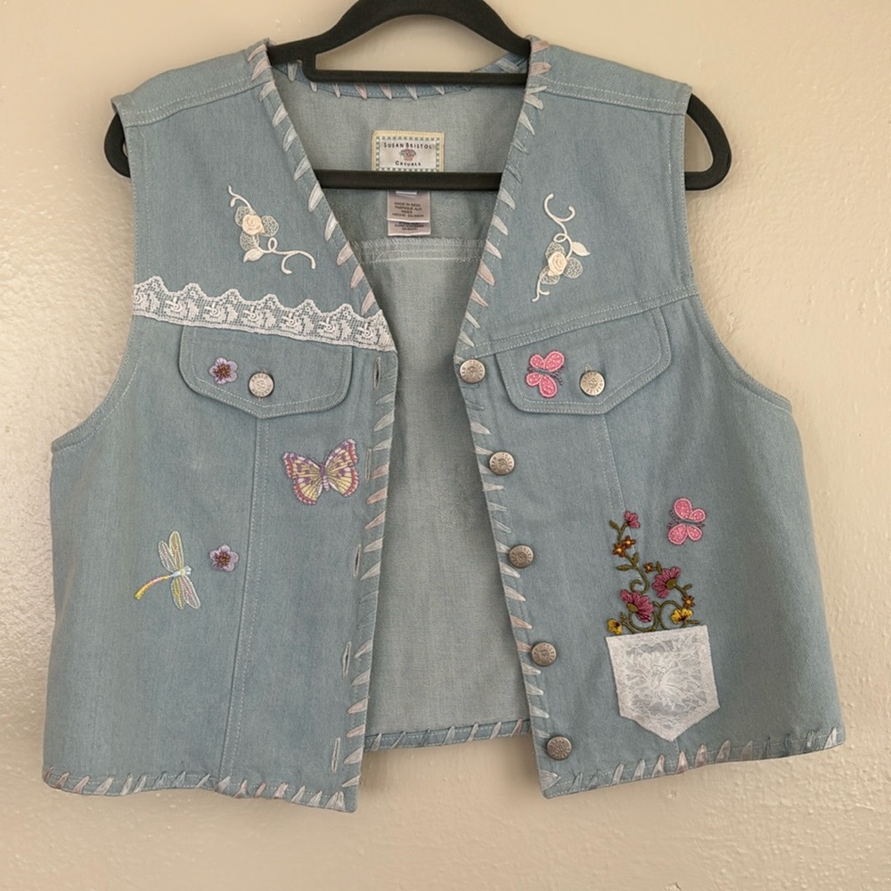 Vintage Susan Bristol denim vest